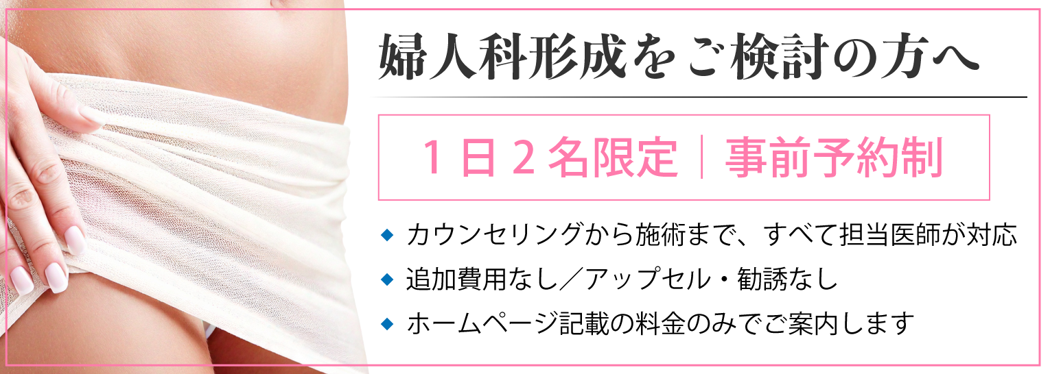 婦人科形成をご検討の方へ 1日2名限定｜事前予約制