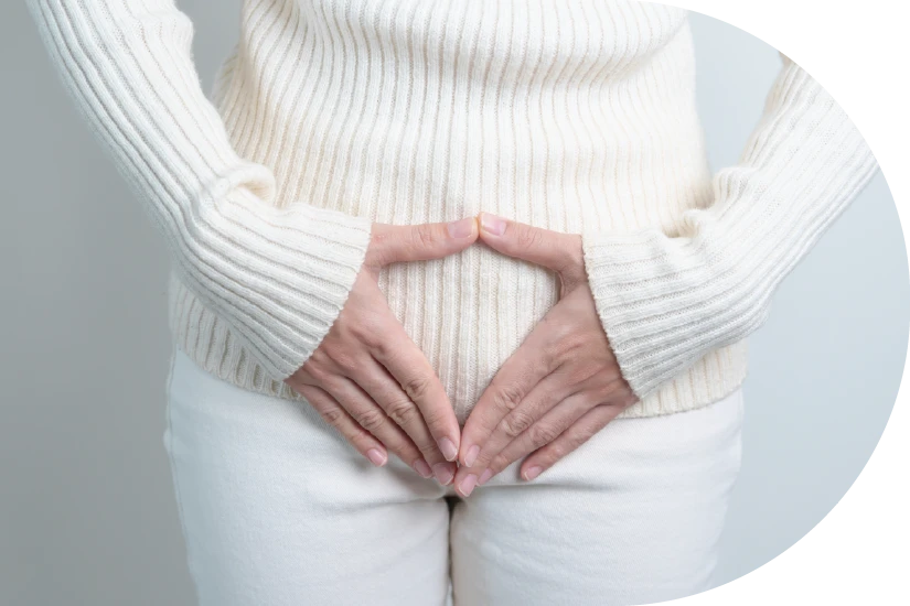 女性の腹部の写真