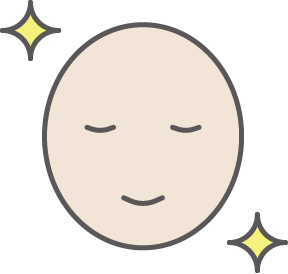 美容皮膚科診療案内のきれいな肌のイラスト