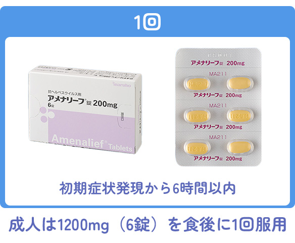 ヘルペスのPITにおけるアメナリーフの服薬方法と服用タイミング